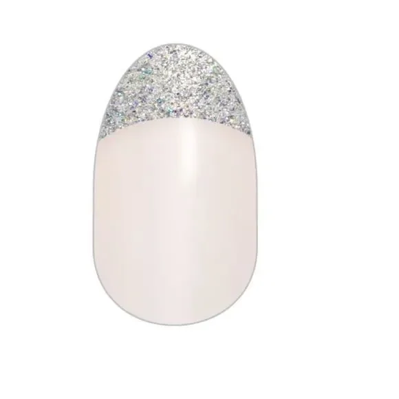 Color Street | We’re Meant to Oui - sparkling silver glitter tips, French Mani - Picture 8 of 9
